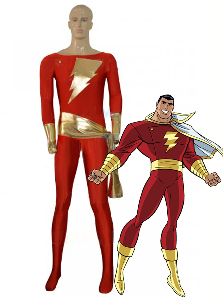 DC William Batson Captain Superhero Shazam Cosplay Costume